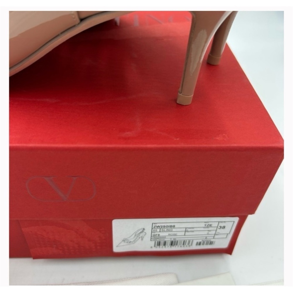 Valentino Garavani rock stud 60 patent leather sling back pumps size 38 - Picture 4 of 10